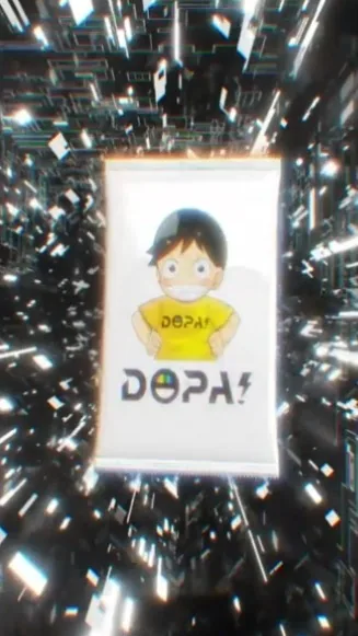 DOPA!で実際にオリパを引いたときの演出画面