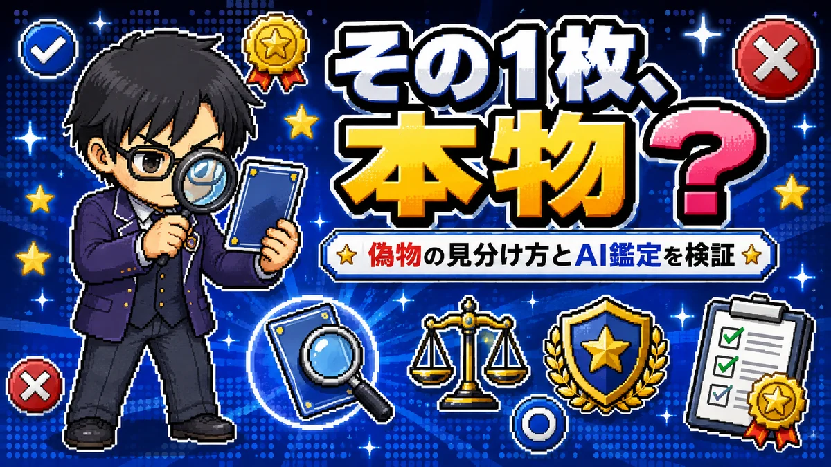 トレカの真贋を鑑定するハンゾー
